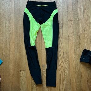Poster Girl Workout Leggings in neon yellow and black